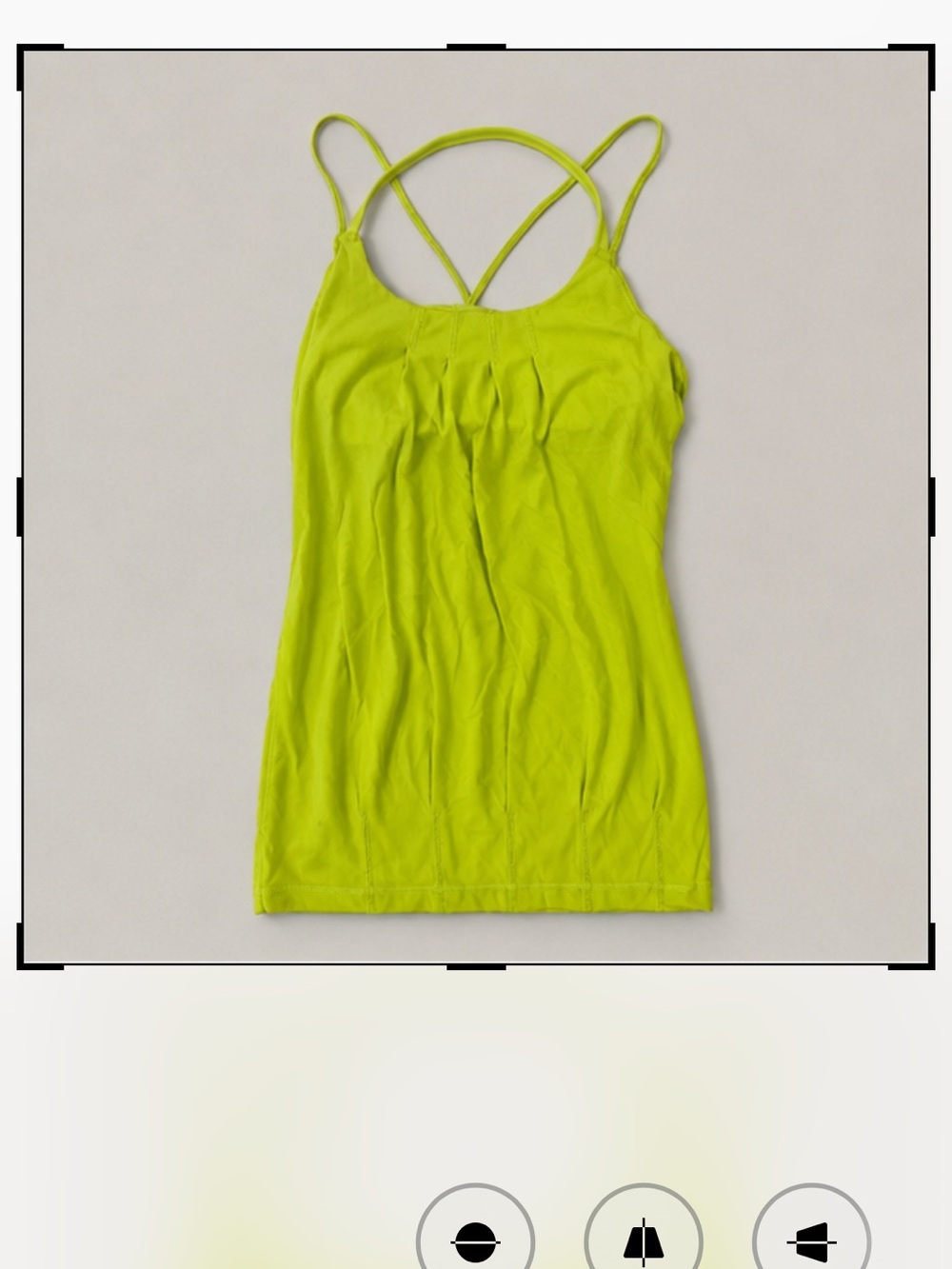 lululemon athletica Lime Green Strappy Muscle Tank